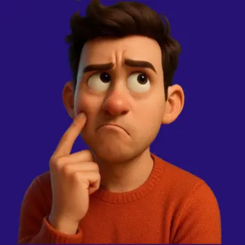 Thinking character illustration by the Best Freelance Digital Marketer in Delhi